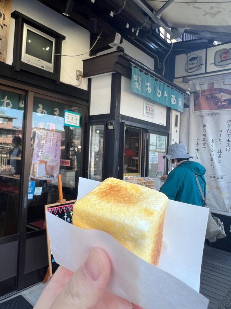 【高山好去處】一人飛驒古都清晨散步提案，漫遊宮川朝市「おわら玉天」 (¥140 /件，高山林盛堂)